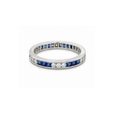Sapphire Diamond Eternity Band-Sapphire Diamond Band