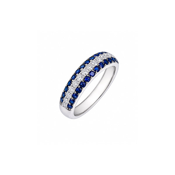 Sapphire Diamond Band