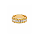 Yellow Sapphire Diamond Halfway Band-Yellow Sapphire Diamond Halfway Band