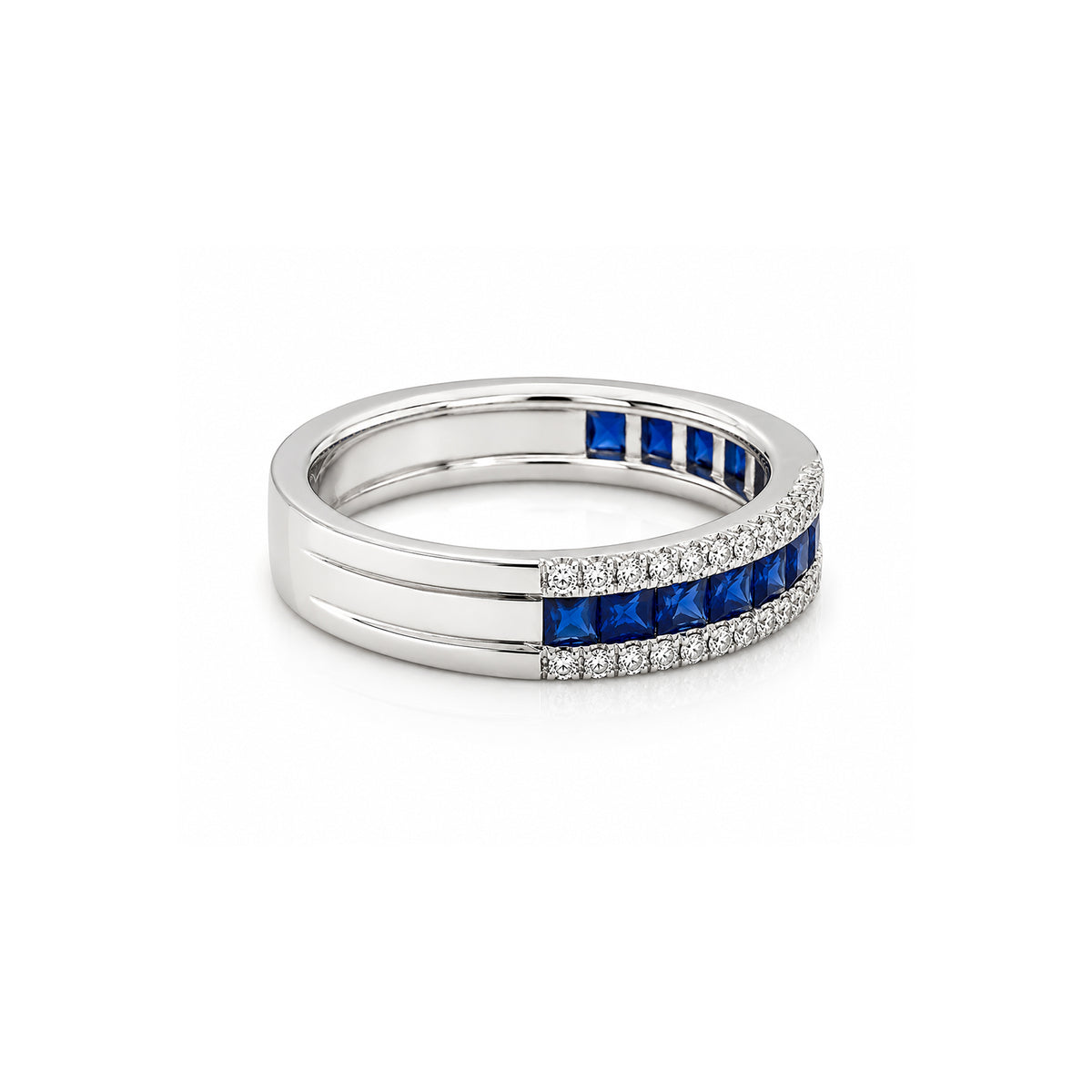 Sapphire Diamond Band