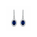 Sapphire Diamond Earrings-Sapphire Diamond Earrings