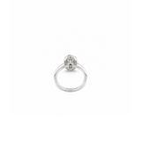 Oval Cabouchon Jade Diamond Halo Ring-Oval Cabouchon Jade Diamond Halo Ring