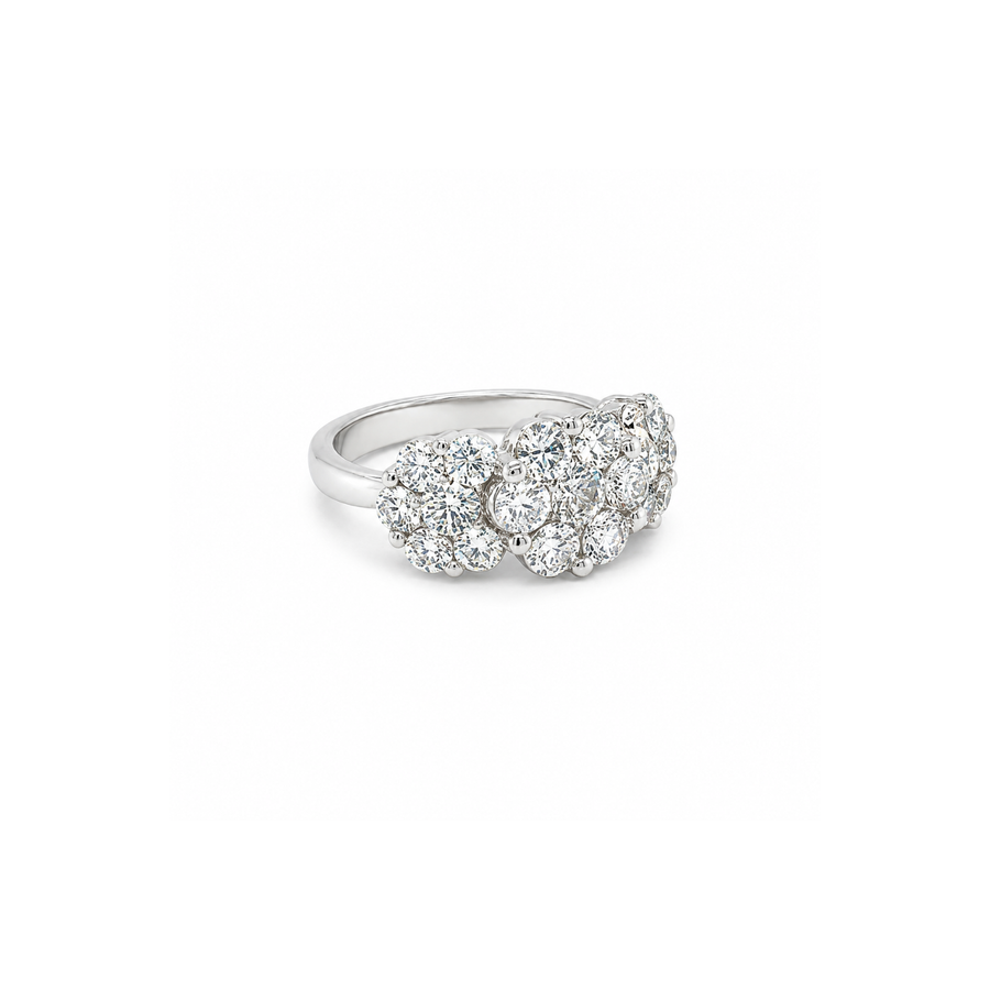 Diamond Ring in 18 karat white gold with diamonds totaling 2.27 carats.