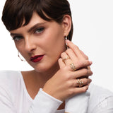 Shy Creation Diamond Hoop Earrings 0.42 CT-Shy Creation Diamond Hoop Earrings 0.42 CT