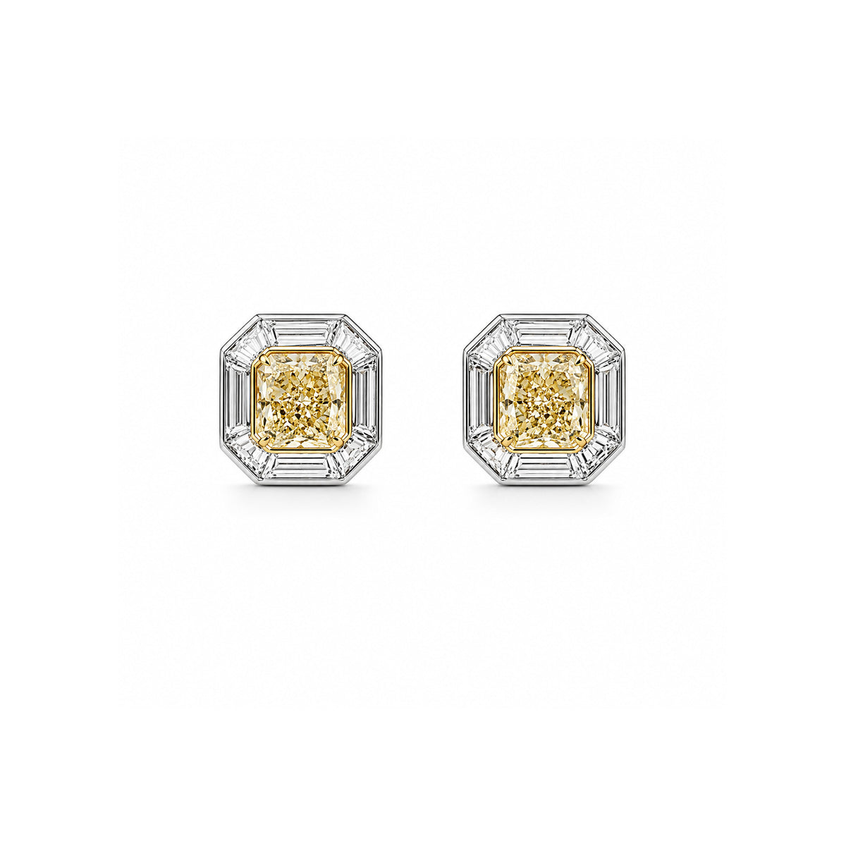 Yellow Diamond Earrings