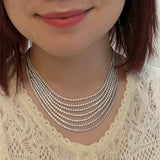 A Link 7 Rows Diamond Necklace-A Link 7 Rows Diamond Necklace - ANK32021ZZ-WQI160