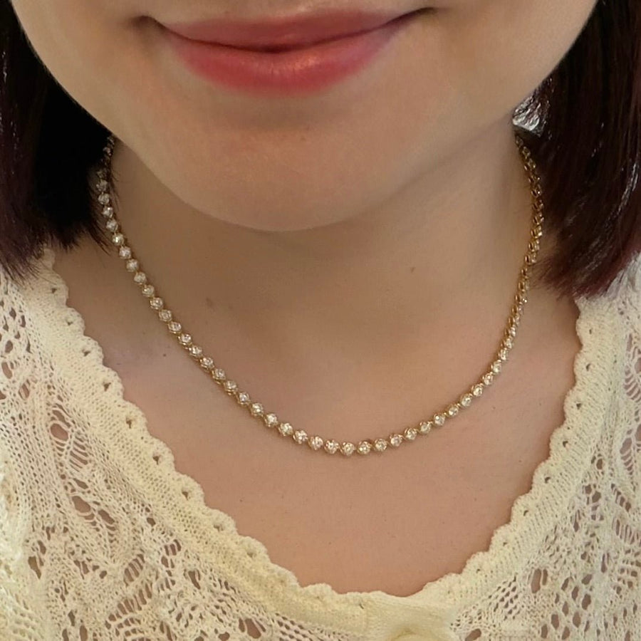 A Link Diamond Necklace - ANK22109IT-YQJ160