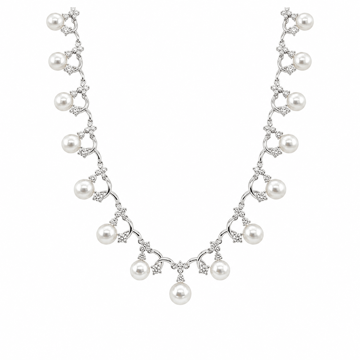 akoya cultural pearl diamond necklace