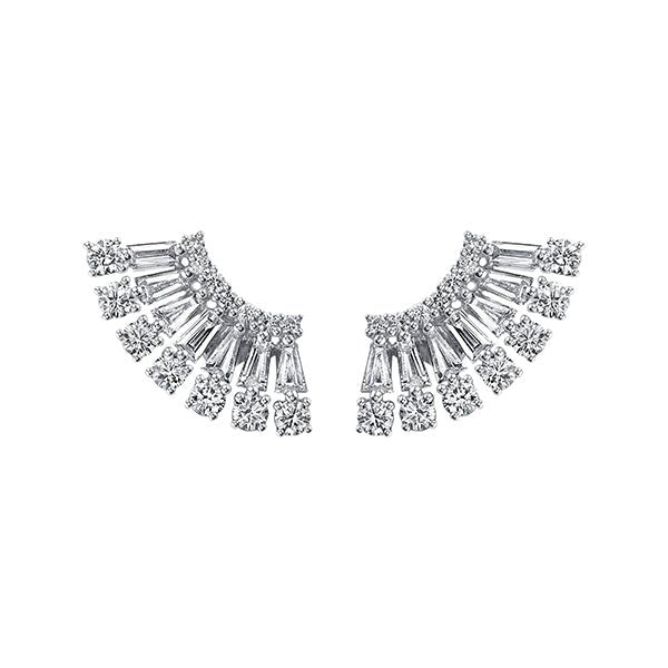 Anita Ko Ava Floating Diamond Stud Earrings - AKAVFE - WG