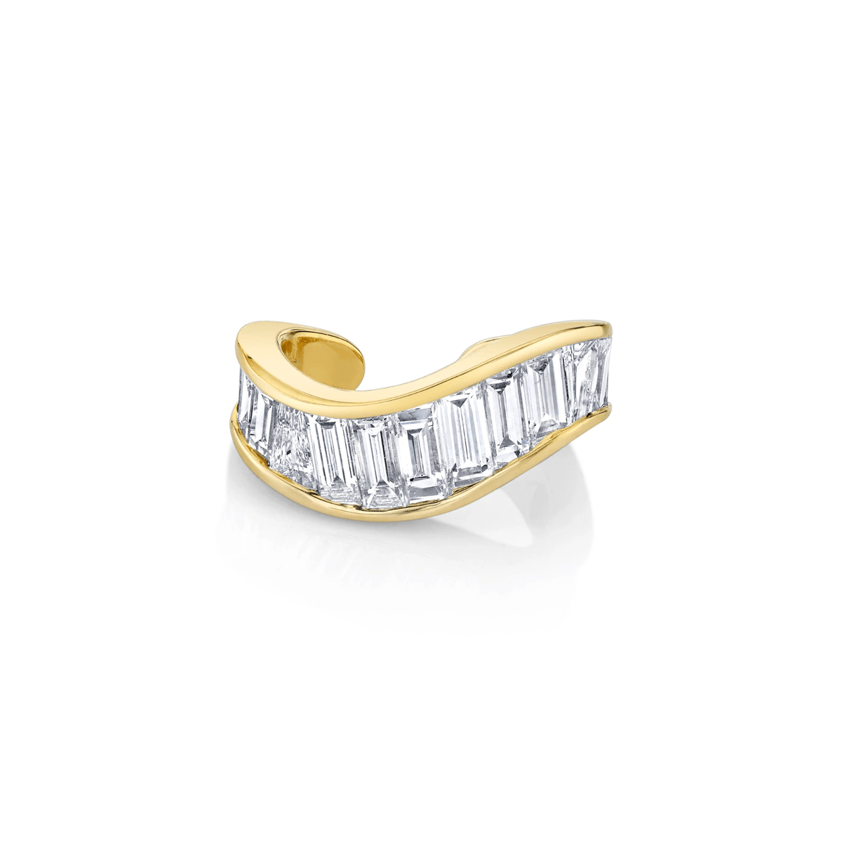Anita Ko Baguette Wave Ear Cuff - AKBAGWAVE - YG