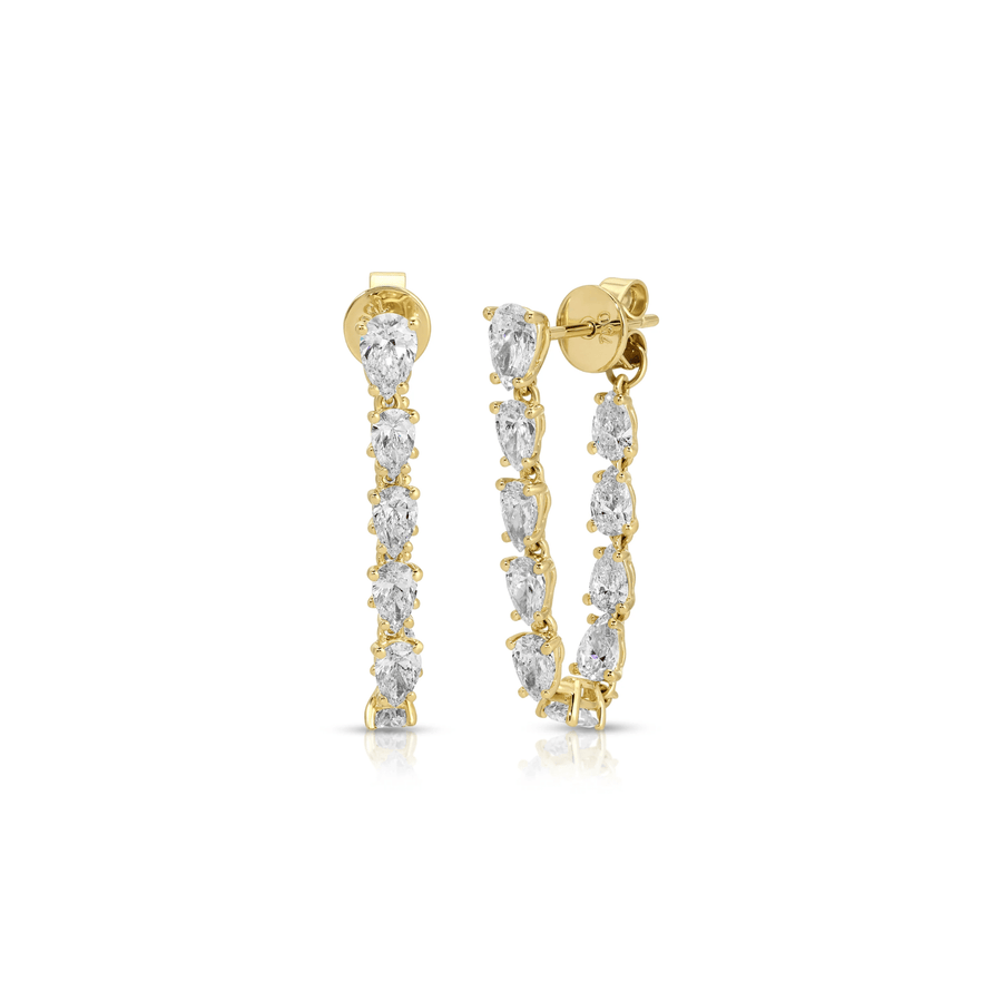 Anita Ko Carol Pear Drop Loop Earrings
