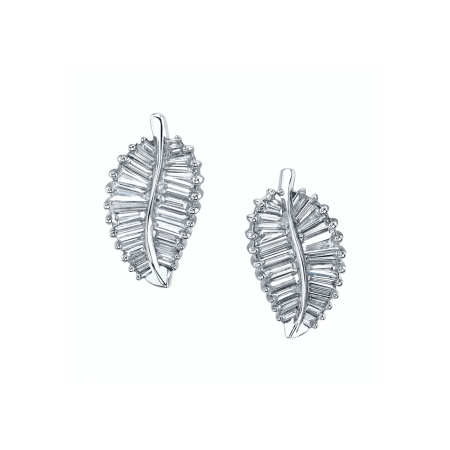 Anita Ko Classic Palm Leaf Studs - AKPLE - WG
