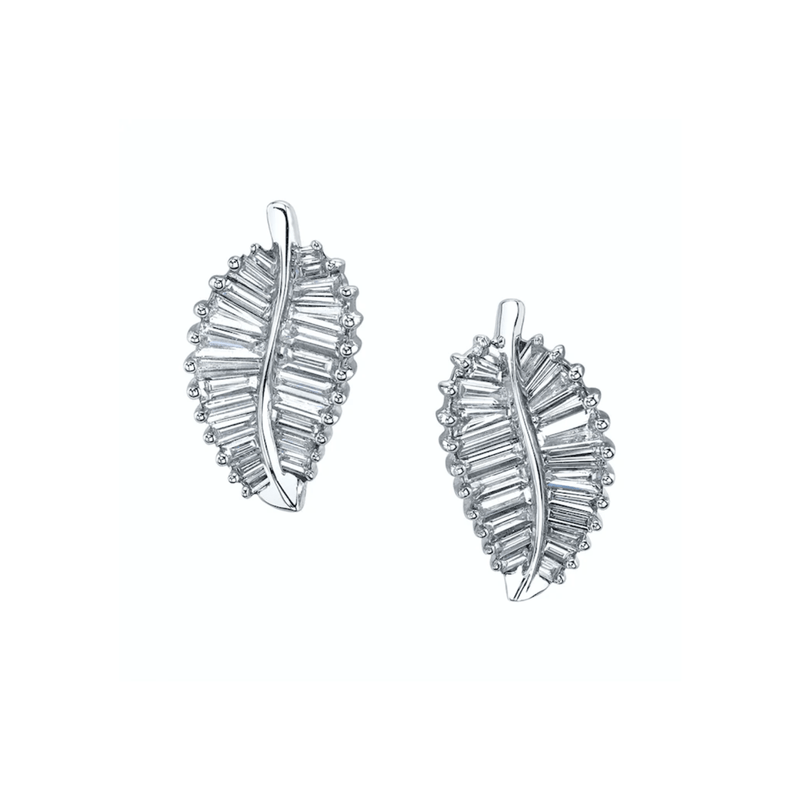 Anita Ko Classic Palm Leaf Studs-Anita Ko Classic Palm Leaf Studs - AKPLE - WG