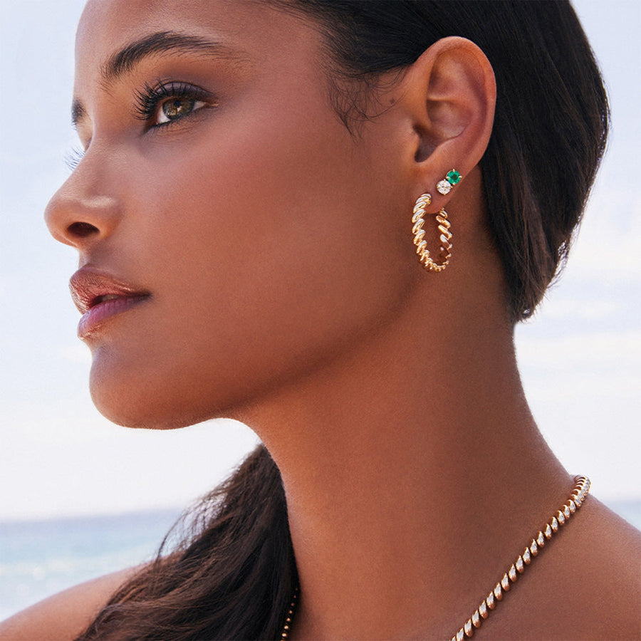 Anita Ko Coil Hoops - AKEHCOIL-YG