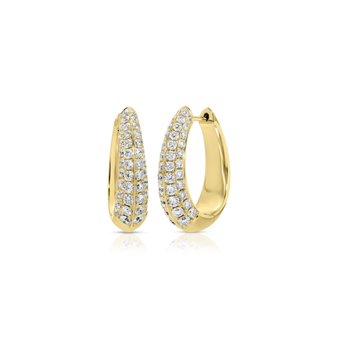 Anita Ko Diamond Oval Hoops-Anita Ko Diamond Oval Hoops AKEDOVAL-YG