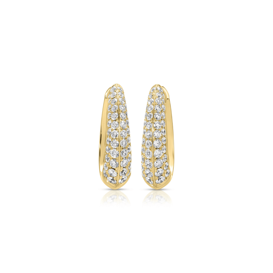 Anita Ko Diamond Oval Hoops AKEDOVAL-YG