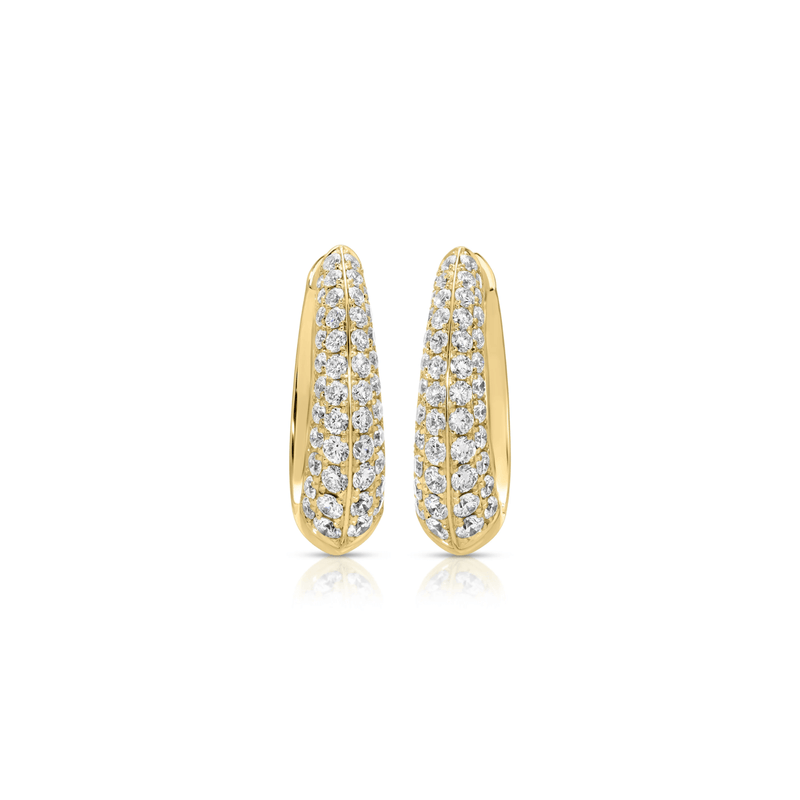 Anita Ko Diamond Oval Hoops-Anita Ko Diamond Oval Hoops AKEDOVAL-YG