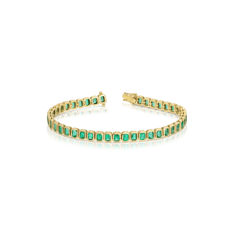 Anita Ko Emerald Cut Bezel Emerald Bracelet AKBEMC-E-YG