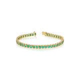 Anita Ko Emerald Cut Bezel Emerald Bracelet-Anita Ko Emerald Cut Bezel Emerald Bracelet AKBEMC-E-YG