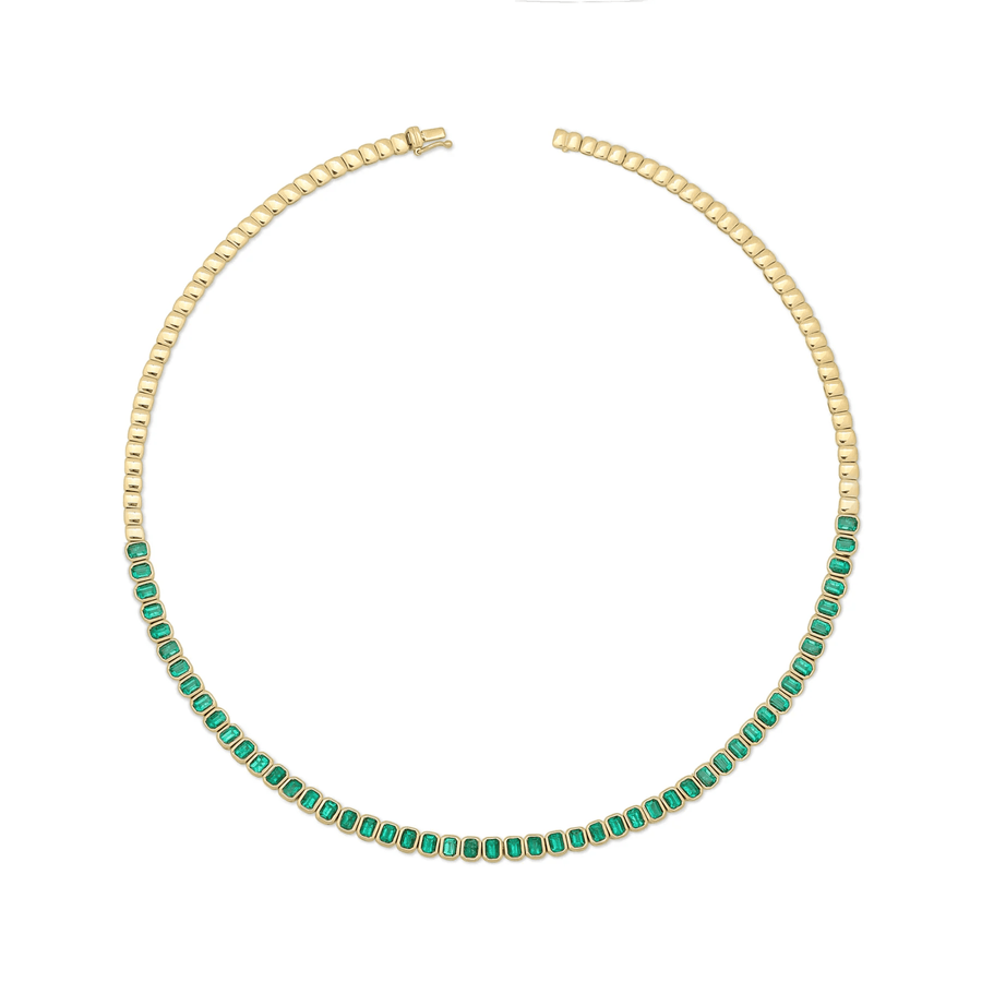 Anita Ko Emerald Cut Bezel Emerald Choker - AKNEMCK - E - YG