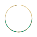 Anita Ko Emerald Cut Bezel Emerald Choker-Anita Ko Emerald Cut Bezel Emerald Choker - AKNEMCK - E - YG