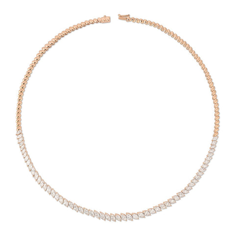 Anita Ko Graduated Marquise Diamond Choker-Anita Ko Graduated Marquise Diamond Choker - AKNGRMQ-RG