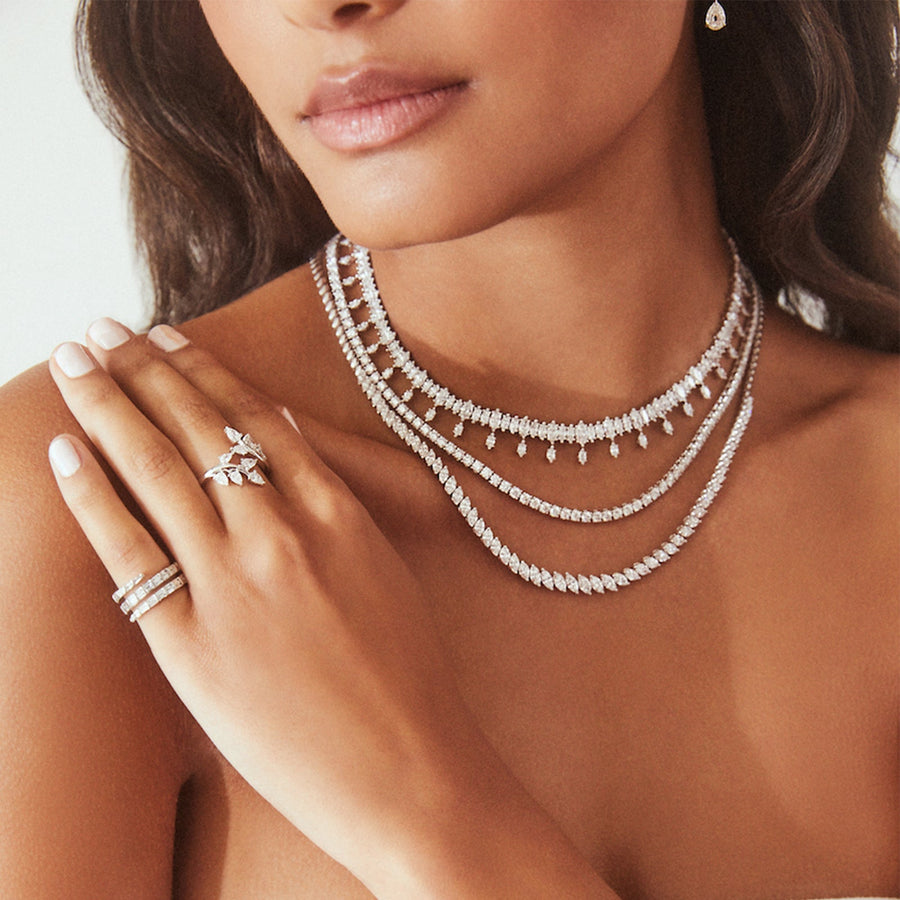 Anita Ko Graduated Marquise Diamond Choker - AKNGRMQ-RG