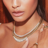 Anita Ko Graduated Marquise Diamond Choker-Anita Ko Graduated Marquise Diamond Choker - AKNGRMQ-RG