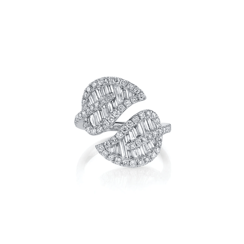 Anita Ko Large Leaf Diamond Ring-Anita Ko Large Leaf Diamond Ring - AKXLR700 - WG