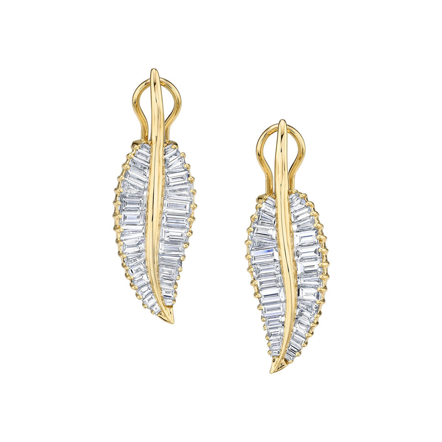 Anita Ko Large Palm Leaf Drop Earrings - AKPLE150-YG