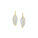 Anita Ko Large Palm Leaf Drop Earrings with Pavé Diamond Stem-Anita Ko Large Palm Leaf Drop Earrings with Pavé Diamond Stem AKDPLE150-YG