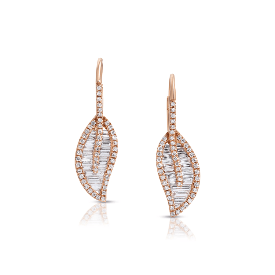 Anita Ko Leaf Drop Earrings - AKLE150 - RG
