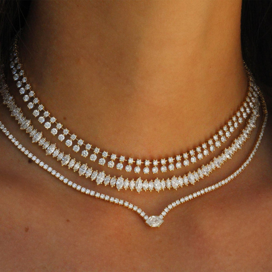 Anita Ko Marquise Diamond Choker - AKNMQ-RG