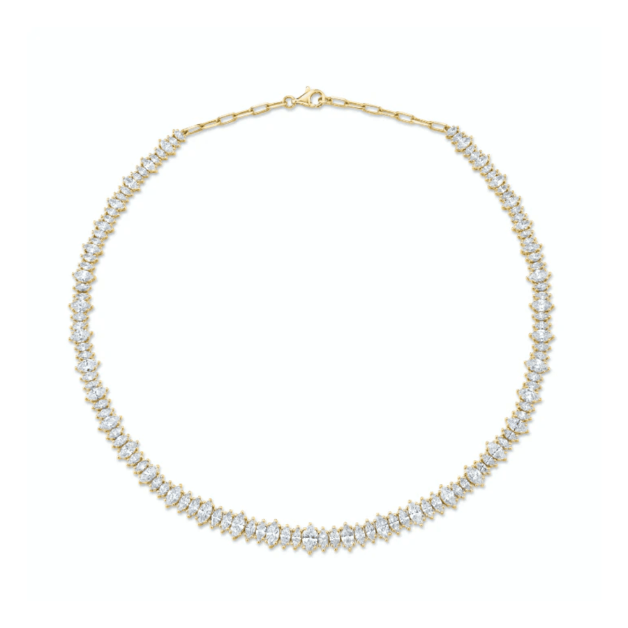 Anita Ko Marquise Diamond Choker - AKNMQ - YG