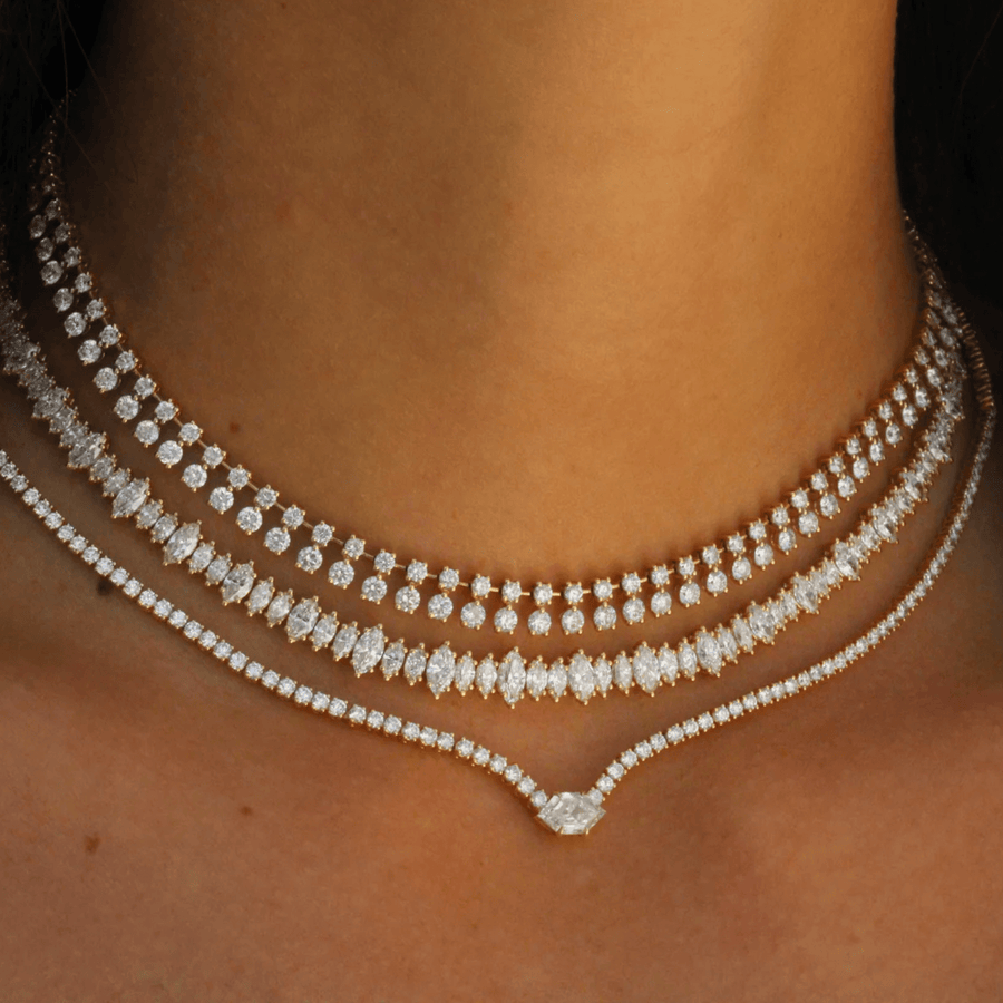 Anita Ko Marquise Diamond Choker - AKNMQ - YG
