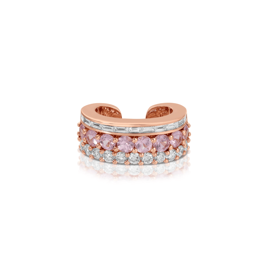 Anita Ko Pink Sapphire Lola Ear Cuff - AKECRDBAG - PS - RG