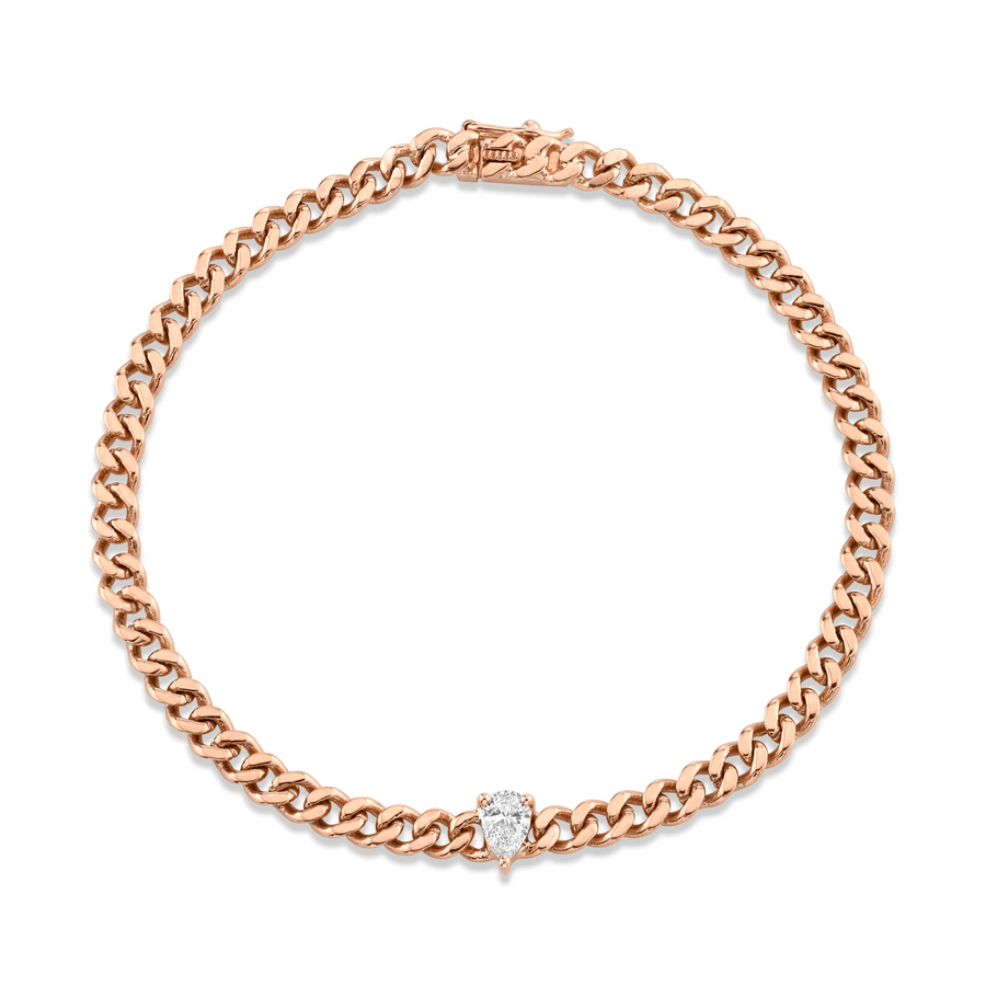 Anita Ko Small Diamond Cuban Link Bracelet - AKBCBPD - 25 - RG