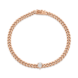 Anita Ko Small Diamond Cuban Link Bracelet-Anita Ko Small Diamond Cuban Link Bracelet - AKBCBPD - 25 - RG