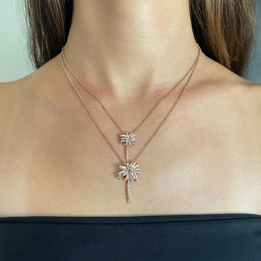 Anita Ko Small Diamond Palm Tree Pendant - AKNPLMTR-10-YG