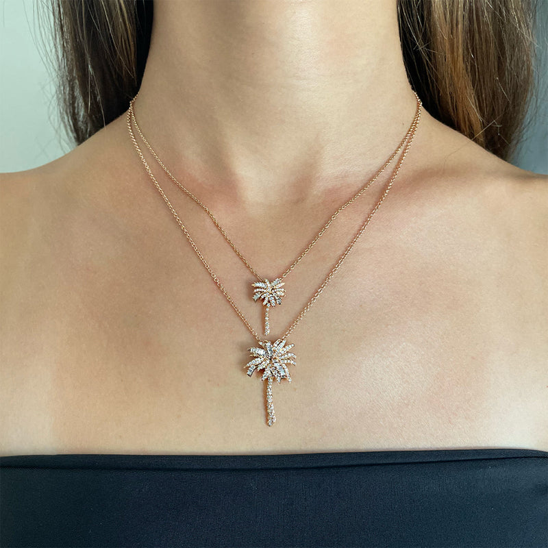 Anita Ko Small Diamond Palm Tree Pendant-Anita Ko Small Diamond Palm Tree Pendant - AKNPLMTR-10-YG