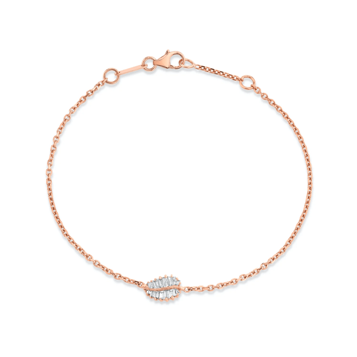 Anita Ko Small Palm Leaf Diamond Chain Bracelet - AKPLB - 10 - RG