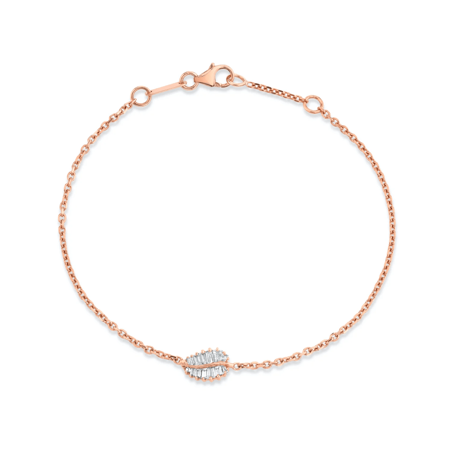Anita Ko Small Palm Leaf Diamond Chain Bracelet - AKPLB - 10 - RG