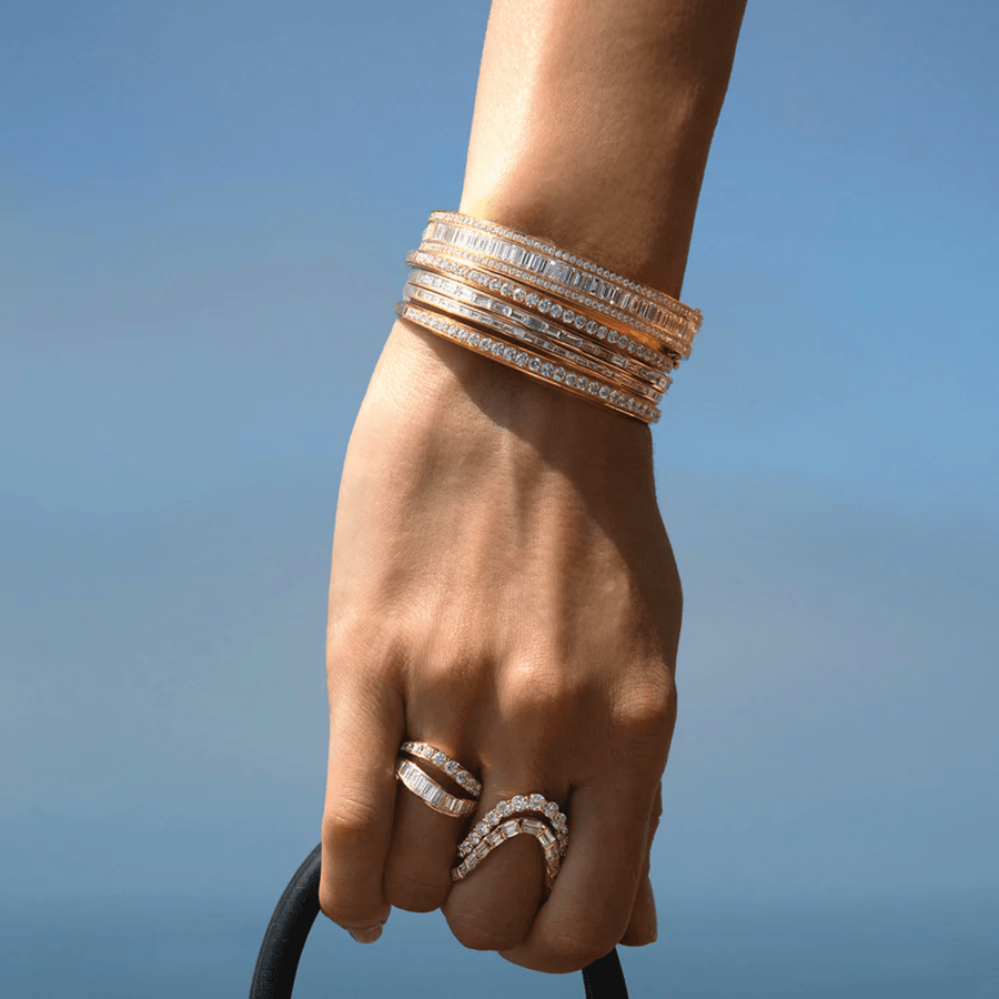 Anita Ko Two Row Wave Diamond Ring AKR2WV-YG