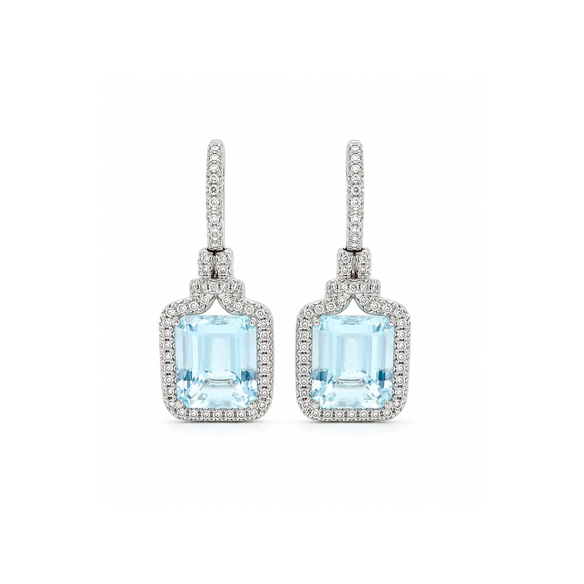 Aquamarine Diamond Earrings