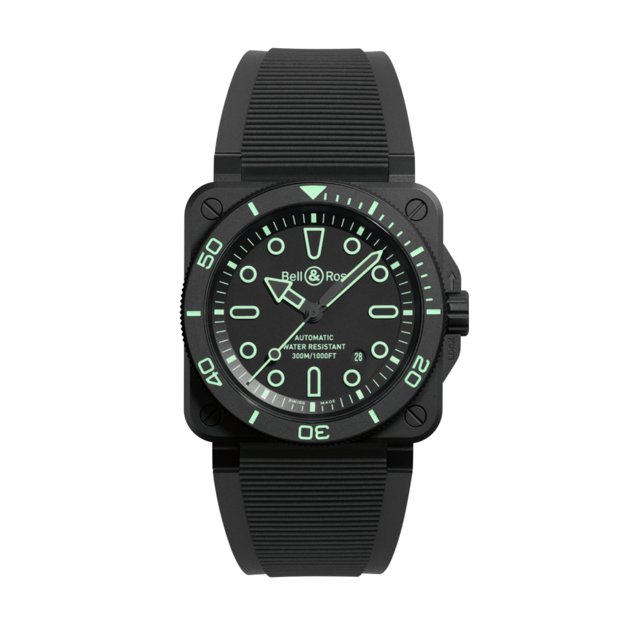 Bell & Ross BR 03 - 92 Diver Lum Outline 42mm - BR03A-D-OL-CE/SRB