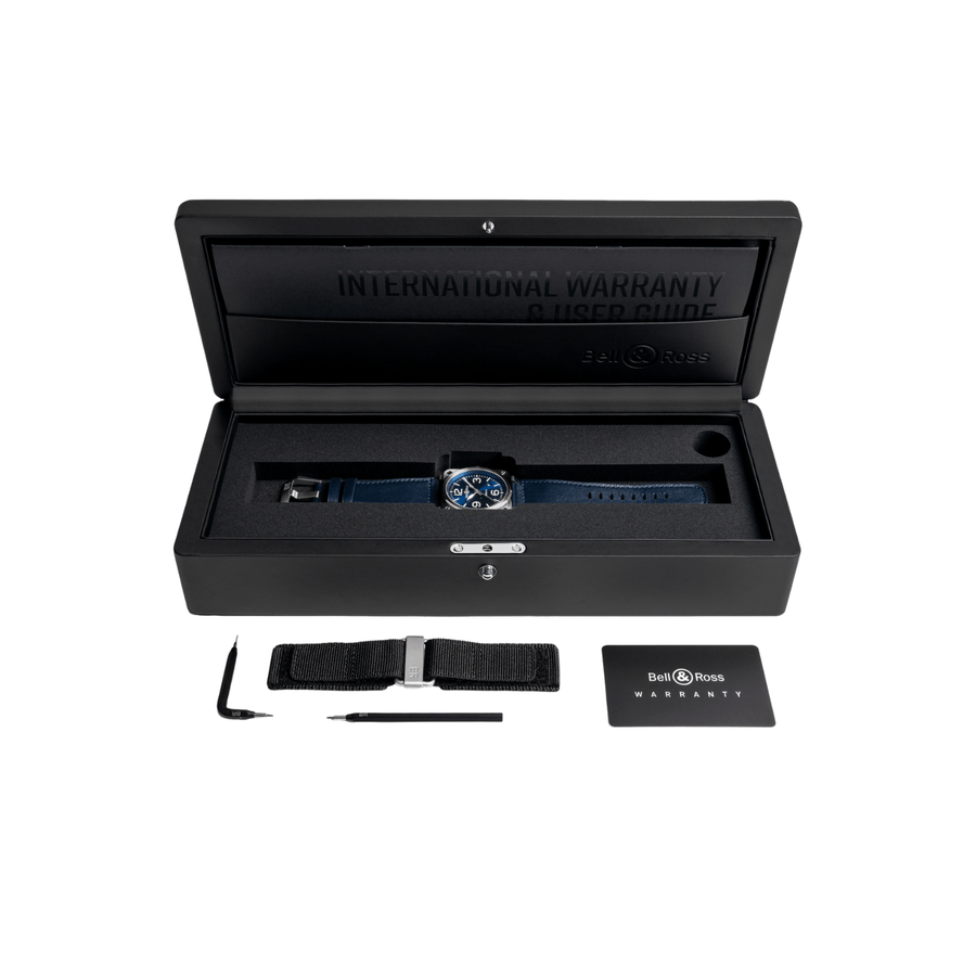 Bell & Ross BR - 03 Blue Steel 41mm - BR03A - BLU - ST/SCA