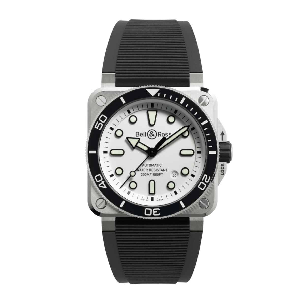 Bell & Ross BR - 03 Diver White Steel 42mm - BR03A - D - WH - ST/SRB