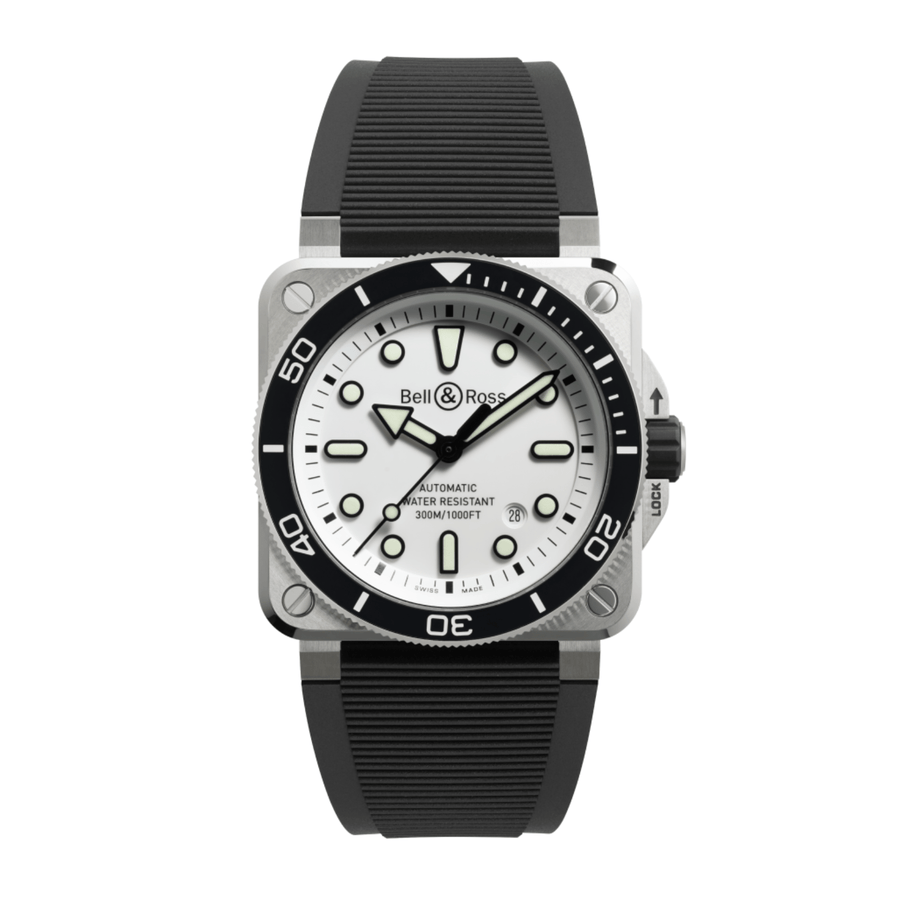 Bell & Ross BR - 03 Diver White Steel 42mm - BR03A - D - WH - ST/SRB