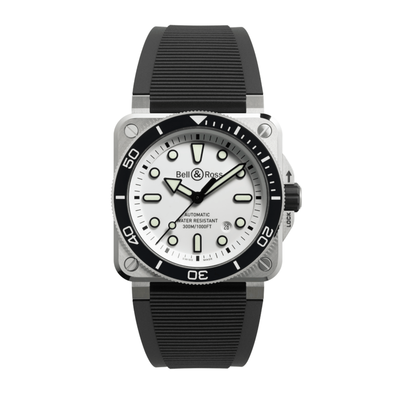 Bell & Ross BR-03 Diver White Steel 42mm-Bell & Ross BR - 03 Diver White Steel 42mm - BR03A - D - WH - ST/SRB