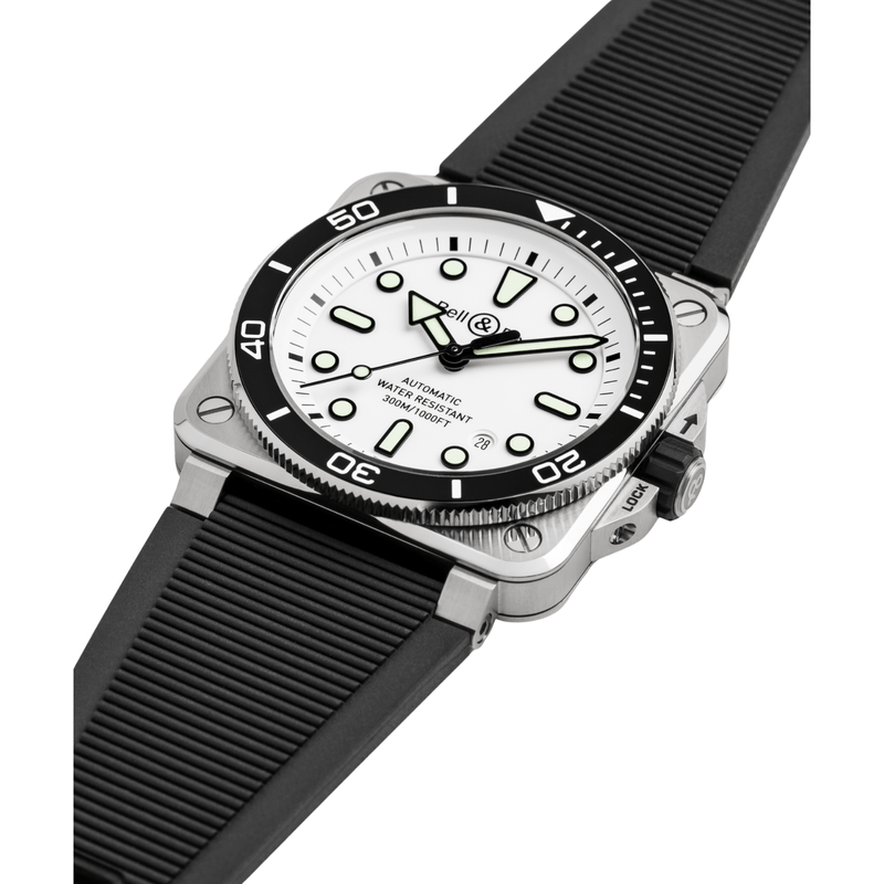 Bell & Ross BR-03 Diver White Steel 42mm-Bell & Ross BR - 03 Diver White Steel 42mm - BR03A - D - WH - ST/SRB
